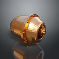 Golden Mechanical Equipment With Shiny Metal Casing Bolted Design And Turbine Structure