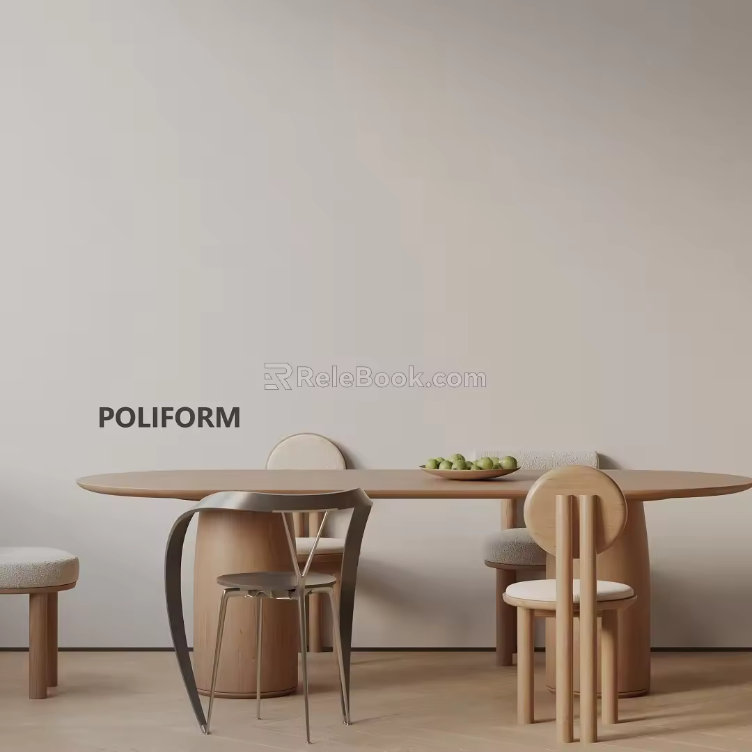 Modern table combination 3d model