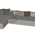 Modern corner sofa multiplayer sofa 3d model