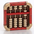 Abacus beads antique cultural relics 3d model