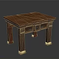 Classic Solid Wood Furniture Table With Intricate Carved Legs And Elegant Design