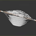 Practical Hanging Storage Net For Home Use With White Mesh Orange Rod And Tassels