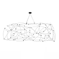 Unique Shape Chandelier With Intricate Wire Structure For Modern Interior Decoration 3d model