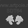 White Decorative Components With Curved Leaf Like Shapes And Smooth Finish