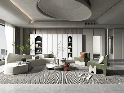 modern living room model