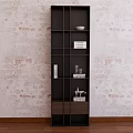 Modern Side Cabinet Bookcase Open Cabinet Rack 3d model
