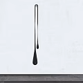 Sleek Black Pendant With Streamlined Drop Shaped Design For Modern Home Decor
