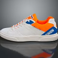 White Orange Blue WINGON Sneakers with Casual Design and Comfortable Sole
