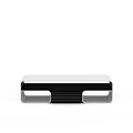 Modern Sleek Living Room TV Cabinet With Rounded Edges And Practical Open Storage Design