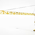 Yellow Tower Crane Industrial Equipment For Construction With Tall Lifting Structure