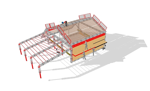 Modern obstacle sketch 3d model