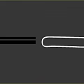 Practical Household White Tongs with Black Handle on Gray Background and Reflection