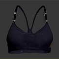 Comfortable Dark Blue Sports Bra With Crisscross Straps And Metal Clasps For Everyday Use