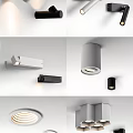 Modern Ceiling Downlights And Spotlights With Sleek Design For Home Interior 3d model