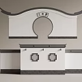 Traditional Chinese Archway Design With Curved Tile Eaves Hexagonal Windows And Wooden Plaque