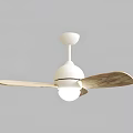Modern Air Conditioning Ceiling Fan With Wooden Blades And Integrated Light