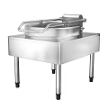 Stainless Steel Kitchen Appliance with Transparent Lid and Base Stand for Commercial Cooking