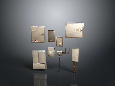 Essential Computer Hardware Components Including Power Supply Chassis And Cooling Systems 3d model