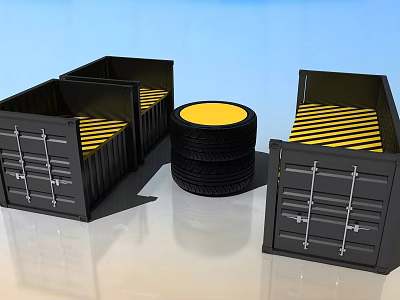 Small container seat 3d model