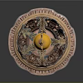 Elegant Decorative Household Container With Golden Top Silver Base And Intricate Carvings