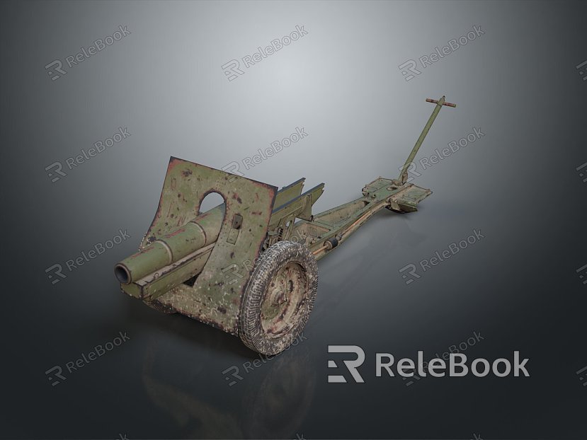 Artillery Gun Artillery Ship Gun Gun Siege Gun Cannon Anti-aircraft Breaking Heavy Gun Heavy Gun model