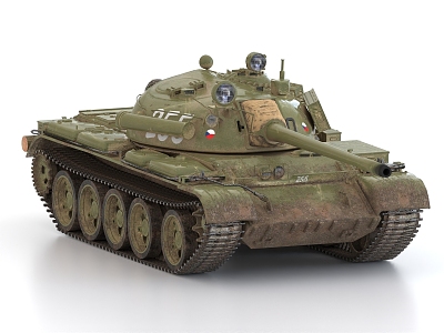 T55 tank Soviet tank World War II tank 3d model