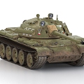 T55 tank Soviet tank World War II tank 3d model