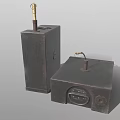 Black Explosive Weapon Boxes With 3kg Marking Fuse And Control Device 3d model