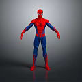 Spider Man 3D Model in Classic Red and Blue Costume Standing Pose