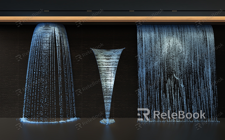 Water Waterfall Water Curtain Water Curtain Wall Landscape Waterfall Garden Art Water Waterfall model