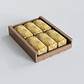 Freshly Baked Artisan Bread Loaves in Wooden Tray with Golden Crust
