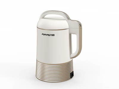 Joyoung Electric Kettle Kitchen Appliance With White And Silver Design Handle And Lid 3d model