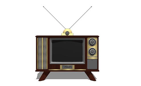 Retro TV Old TV Old TV Snowflake TV 3d model