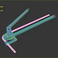 Blue Metal Clamp Tool With Long Handles And Adjustable Design For Hardware Work