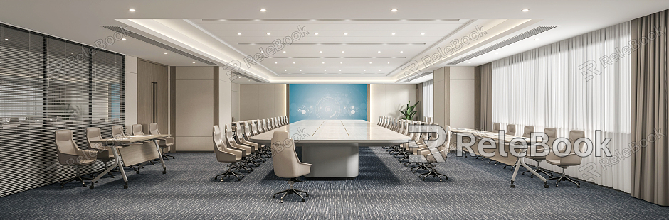 Modern Meeting Room Meeting Table and Chair model