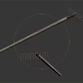 Two Crossed Vintage Garden Rakes with Wooden Handles and Metal Tines as Decorative Accents