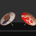 Japanese-style Oil Paper Umbrella 3d model