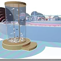 Colorful Indoor Playground With Slides Trampoline Transparent Bubble Installations And Circular Design