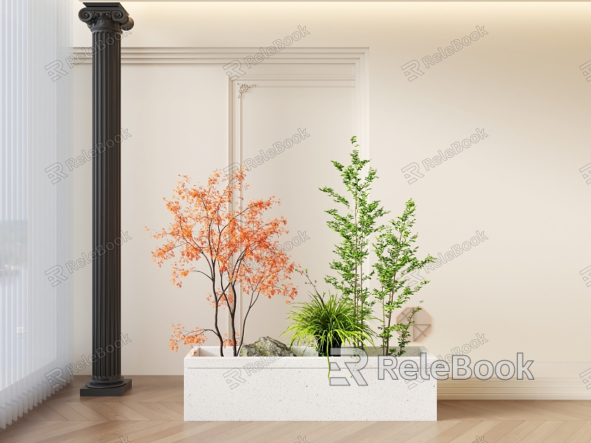 Flower Pond Landscape Setches Plant-making Bonsai Landscape model