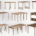 Multiple Wooden Pergola Designs With Diverse Structures For Outdoor Garden Areas