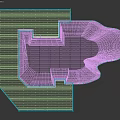 Wooden Deck Pool Design With Blue Water And 3D Model Dimensions