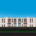 Modern Industrial Factory Building Multi-storey Factory Building Modern Factory Building Square Factory Building Multi-storey Office 3d model