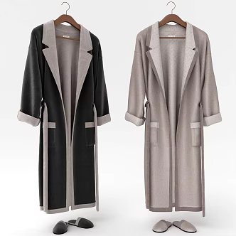 Modern Bathrobe Slippers Combo 3d model