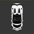 White Convertible Sports Car With Sleek Aerodynamic Design Blue Interior And Black Wheels