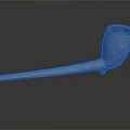Handcrafted Wooden Tobacco Pipe With Carved Design And Long Stem For Daily Use