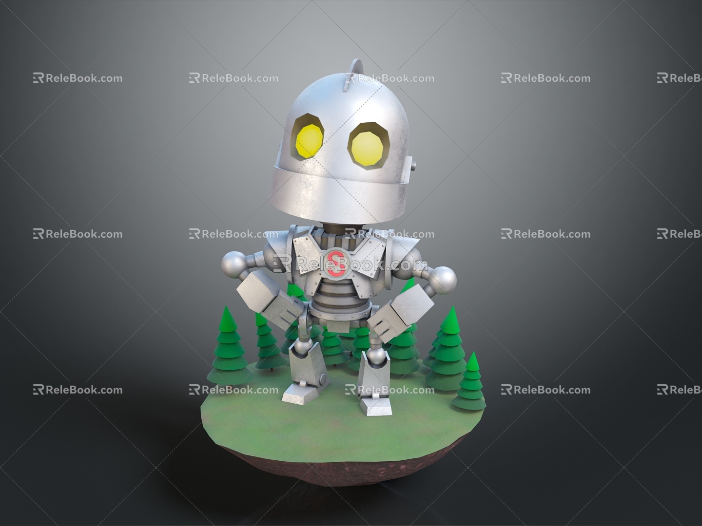 Robot Robot Assistant Small Robot Robot Butler 3d model