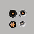 Downlights and Spotlights Modern Black and White Designs with LED Bulbs for Home Lighting