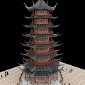 Chinese Pagoda 3d model