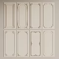 Traditional Style Decorative Light Colored Wall Panels With Ornate Frame Designs