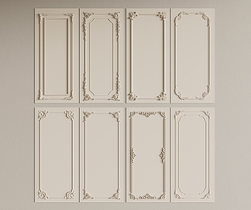 French carved plaster line 3d model